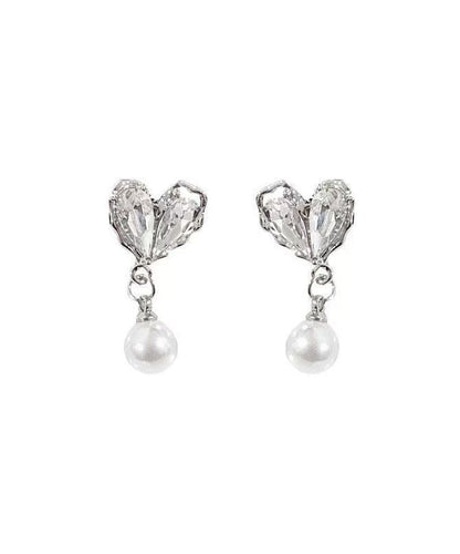 Love Pearl Copper Chic Overgild Drop Earrings White FashionChic