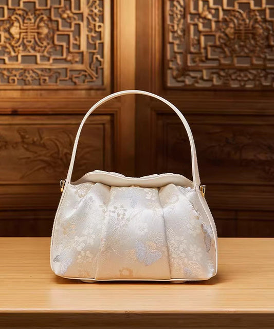 Tote Bag Beige Chinese Style Versatile Jacquard FashionChic