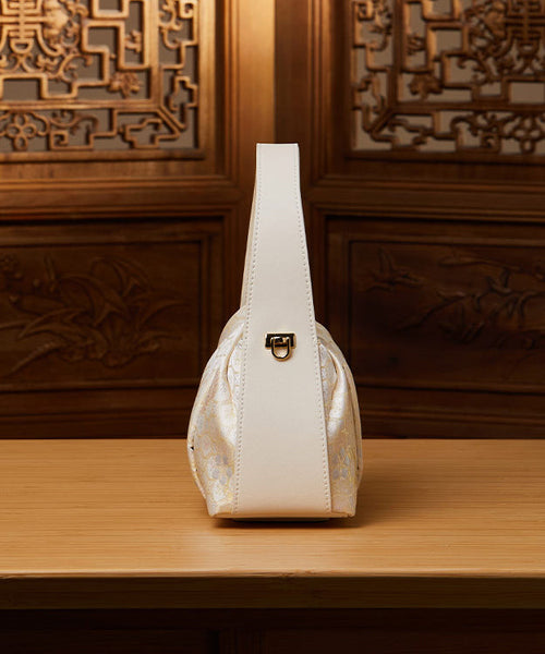 Tote Bag Beige Chinese Style Versatile Jacquard FashionChic