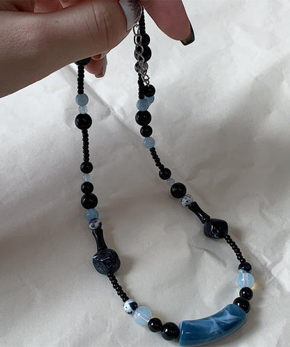 Gratuated Style Alloy Chinese Black Necklace Beading Bead FashionChic