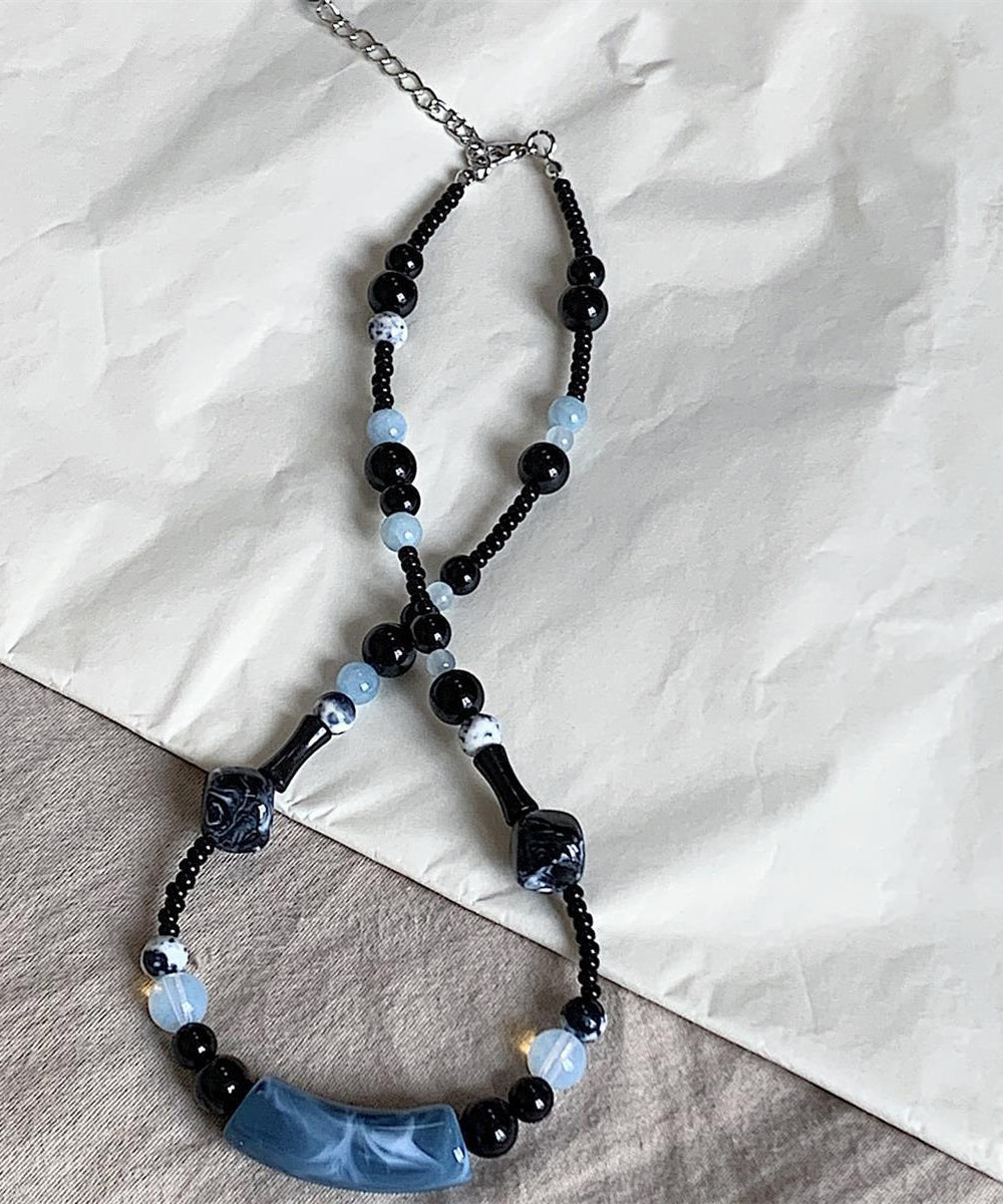 Gratuated Style Alloy Chinese Black Necklace Beading Bead FashionChic