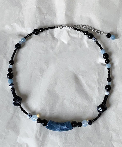 Gratuated Style Alloy Chinese Black Necklace Beading Bead FashionChic