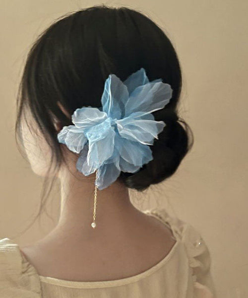 Champagne Style Chinese Tassel Alloy Hairpin Pearl Chiffon FashionChic