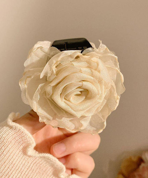 Chinese Style Coffee Tulle Rose Hairpin RG012 ABC