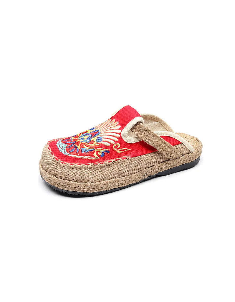 Chinese Style Embroidery Linen Oriental Shoes Ada Fashion