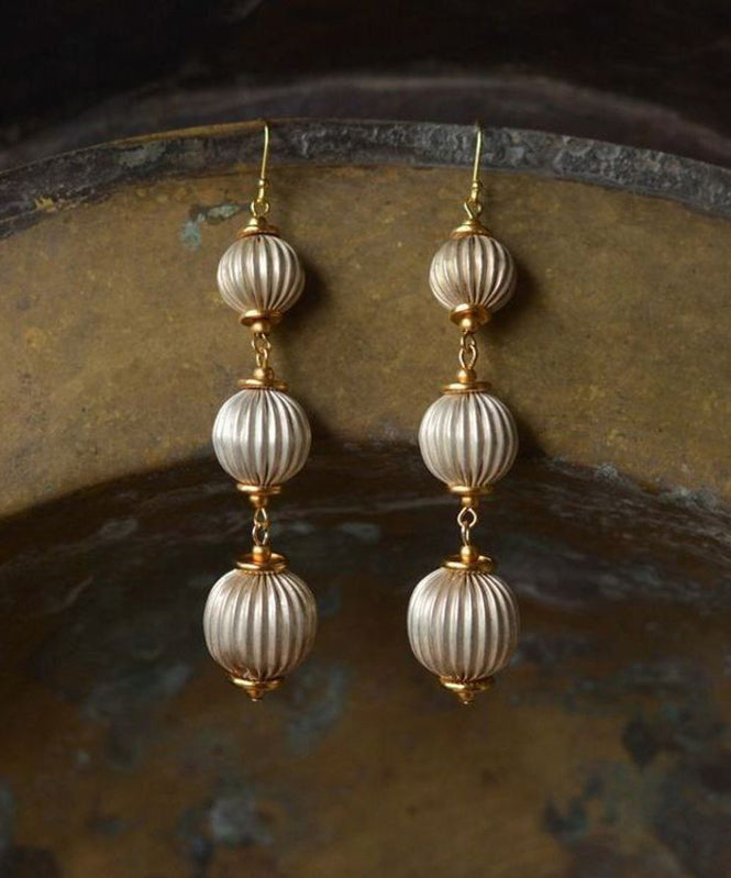 Alloy Style LanternDrop Copper Earrings Gold Chinese FashionChic