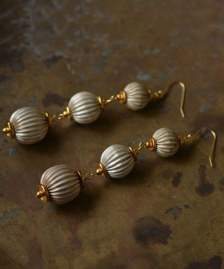 Alloy Style LanternDrop Copper Earrings Gold Chinese FashionChic