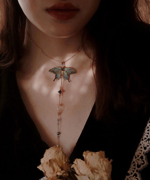 Bead Overgild Zircon Pendant Gold Style Copper Glass Wing Chinese FashionChic