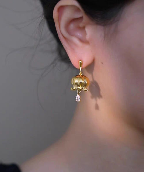 Valley Drop Copper Style The Water Lily Zircon Of Gold Chinese FashionChic