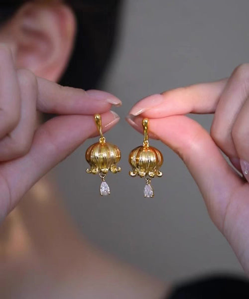 Valley Drop Copper Style The Water Lily Zircon Of Gold Chinese FashionChic