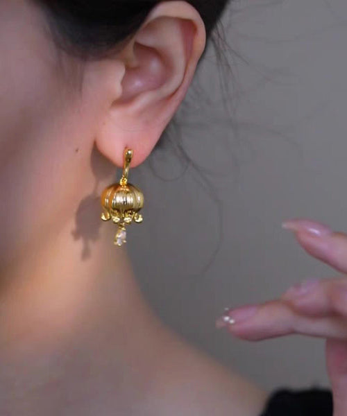 Valley Drop Copper Style The Water Lily Zircon Of Gold Chinese FashionChic