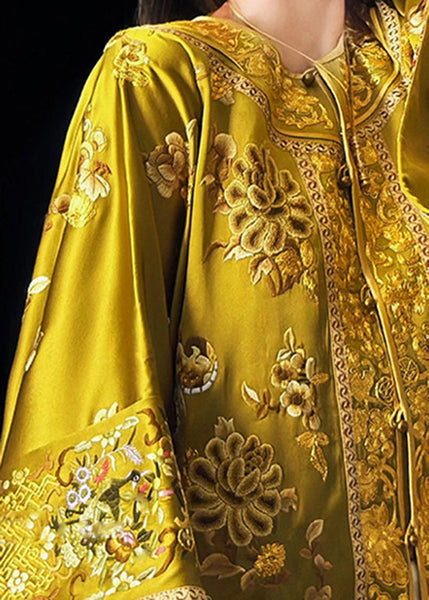 Chinese Style Gold Handmade Embroidered Coat Fall WP042 NZ-CTS241107