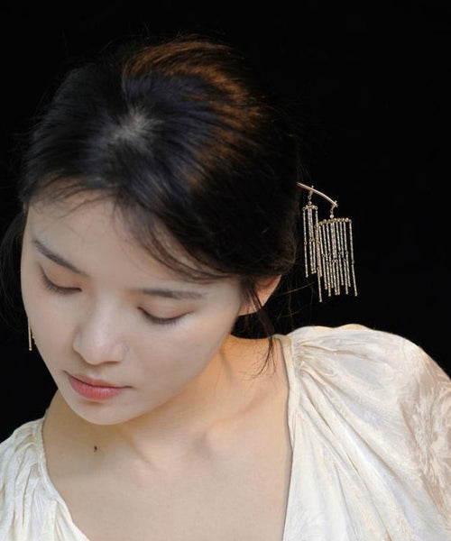 Hairpin Chinese Gold Sterling Style Silver Tassel Overgild FashionChic
