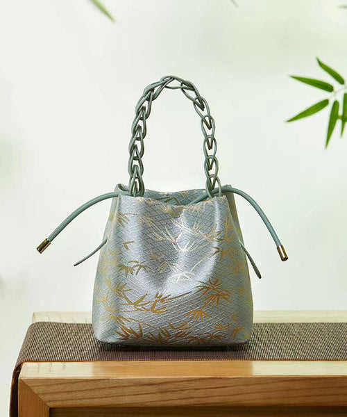 Chinese Style Jacquard Calf Leather Tote Handbag QF020 Bag-BGS241017