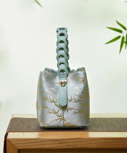 Chinese Style Jacquard Calf Leather Tote Handbag QF020 Bag-BGS241017