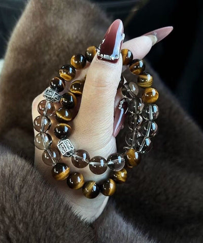 Bracelet Chinese Tiger's-Eye Metal Style Chain FashionChic