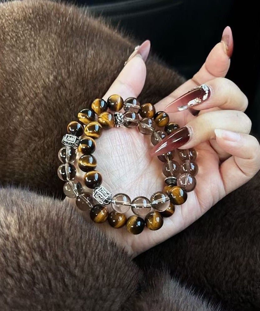 Bracelet Chinese Tiger's-Eye Metal Style Chain FashionChic