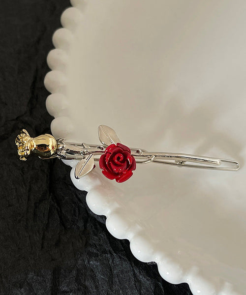 Chinese Style Resin Hairpin Silk Alloy Rose FashionChic