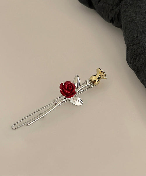 Chinese Style Resin Hairpin Silk Alloy Rose FashionChic