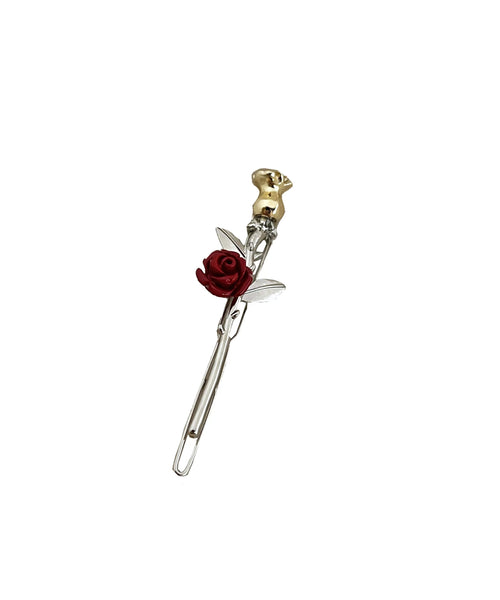 Chinese Style Resin Hairpin Silk Alloy Rose FashionChic