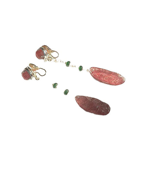 Water Style Drop Alloy Chinese Crystal Red Resin Watermelon FashionChic