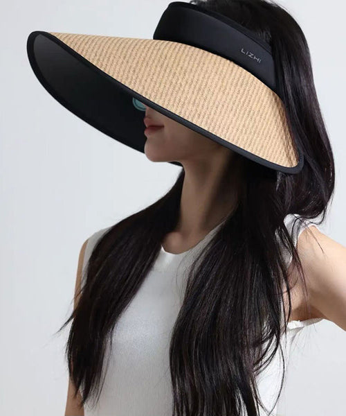 Classy Coffee Patchwork Cotton Blended Sun Hat MM044 Hat-HAT240620