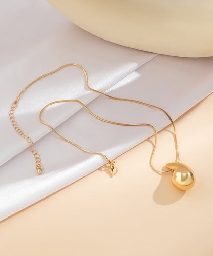 Classy Gold Sterling Silver Overgild Pendant Necklace QU022 JEW-NLC241007