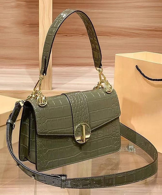 Classy Green Durable Calf Leather Satchel Bag Handbag RB041 ABC