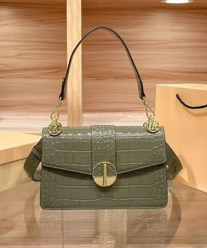 Classy Green Durable Calf Leather Satchel Bag Handbag RB041 ABC