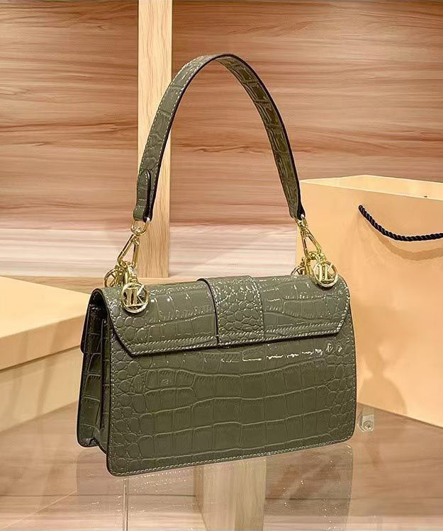 Classy Green Durable Calf Leather Satchel Bag Handbag RB041 ABC