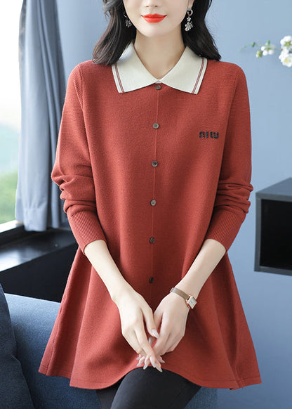 Classy Green Peter Pan Collar Patchwork Woolen Sweaters Winter RL034 ABC