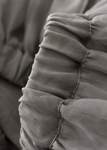 Classy Grey Print High Waist Tulle A Line Skirt Summer AM1053 Genistyle Shop