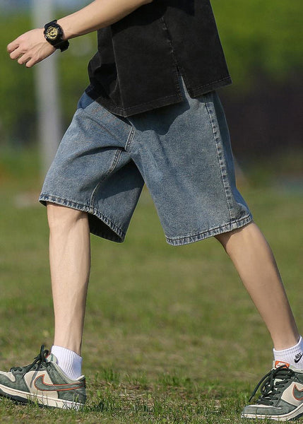 Classy Mud Yellow Pockets High Waist Denim Men Shorts Summer YL012 ABC