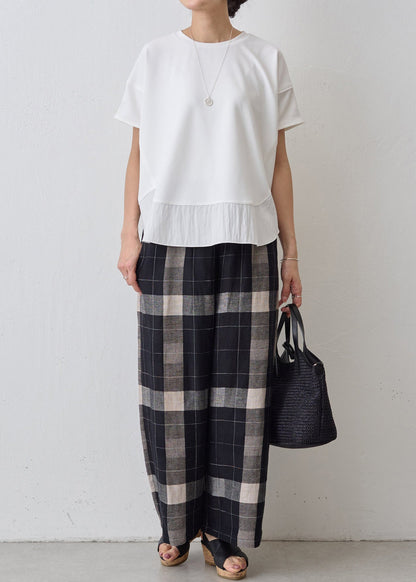 Summer Patchwork Oversized White Cotton Tank Classy FashionChic