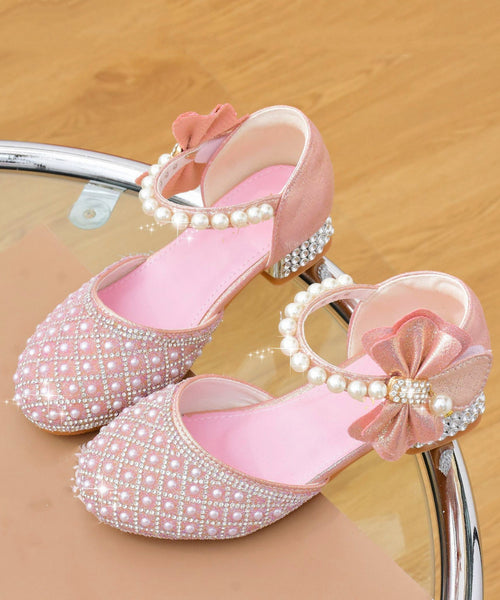 Sandals Zircon White Classy Strap Pearl Kids Buckle FashionChic