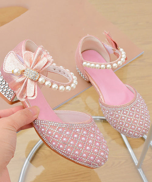 Sandals Zircon White Classy Strap Pearl Kids Buckle FashionChic