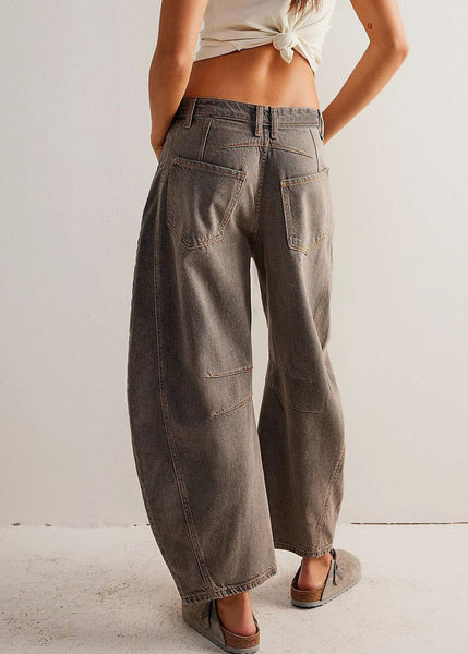 Original Denim Crop Waist Design Summer Pants High Coffee FashionChic