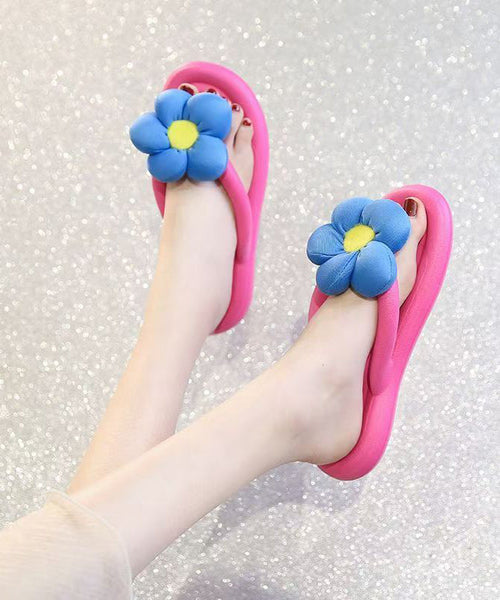 Comfortable Rose Flip Flops Chic Splicing Floral AG1019 shoe-CS240905