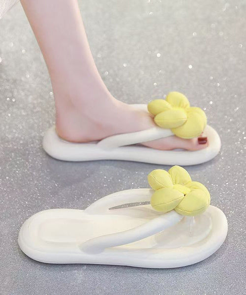 Comfortable Rose Flip Flops Chic Splicing Floral AG1019 shoe-CS240905