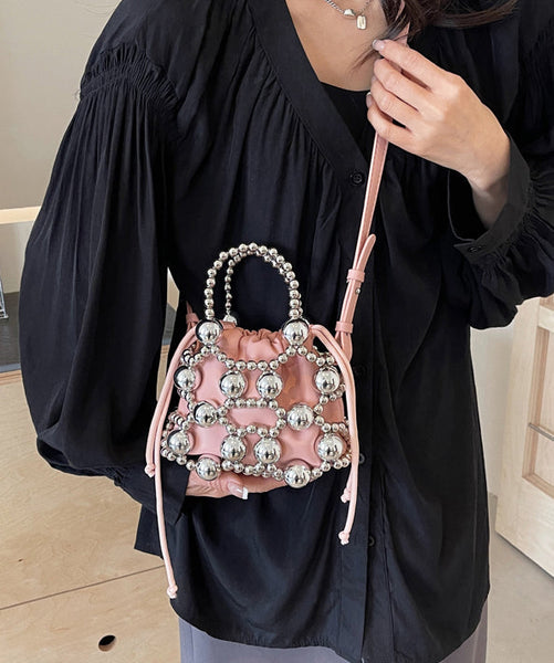 Cool Spicy Girl Silver Beaded Messenger Bag Women 2024 New II033 Bag-BGS240825