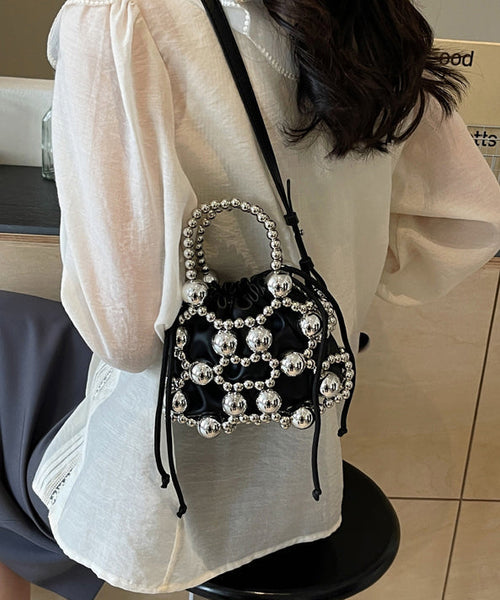 Cool Spicy Girl Silver Beaded Messenger Bag Women 2024 New II033 Bag-BGS240825