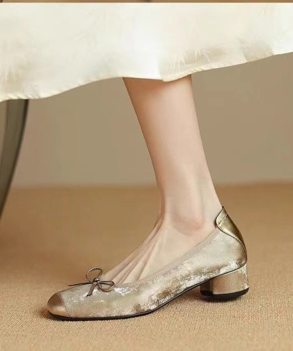 Cowhide Leather Bow Splicing Green Comfy Penny Loafers WT009 shoe-GGX241030