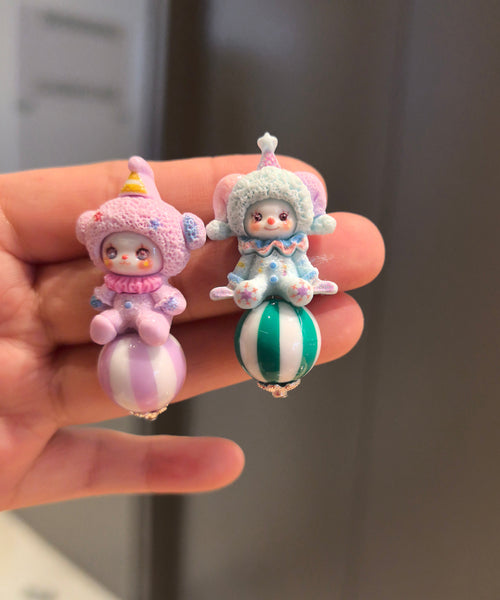 Earrings Cartoon Doll Stud Alloy Asymmetrical Cute FashionChic