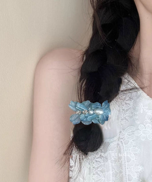 Alloy Pearl Floral Blue Hairpin Zircon Cute FashionChic