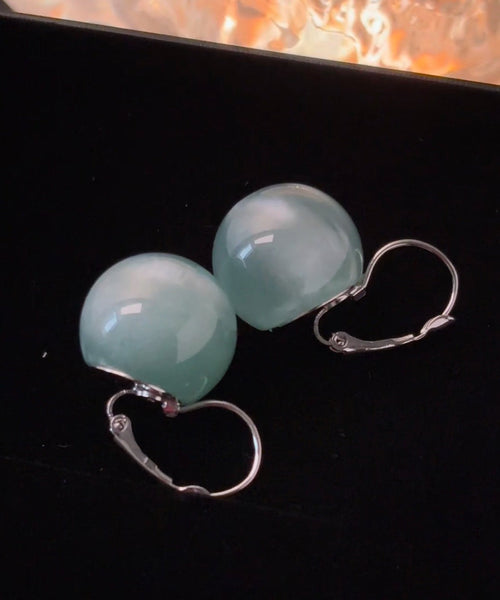 Silver Ball Drop Sterling Earrings Cute Blue FashionChic