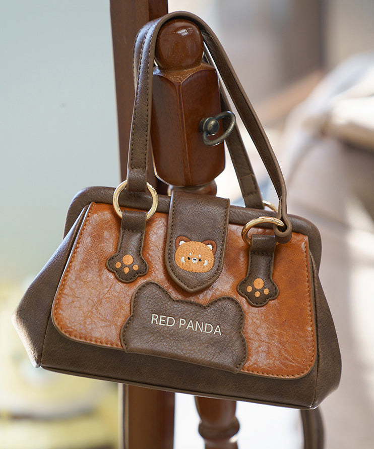 Durable CrossBody Faux Brown Leather Bag Cute FashionChic