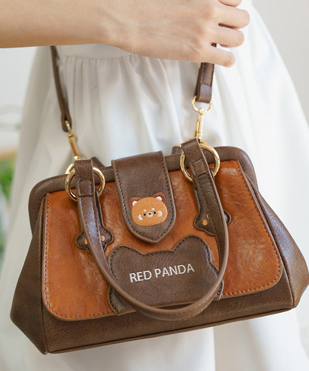 Durable CrossBody Faux Brown Leather Bag Cute FashionChic