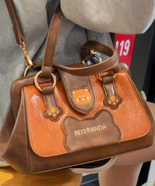 Durable CrossBody Faux Brown Leather Bag Cute FashionChic