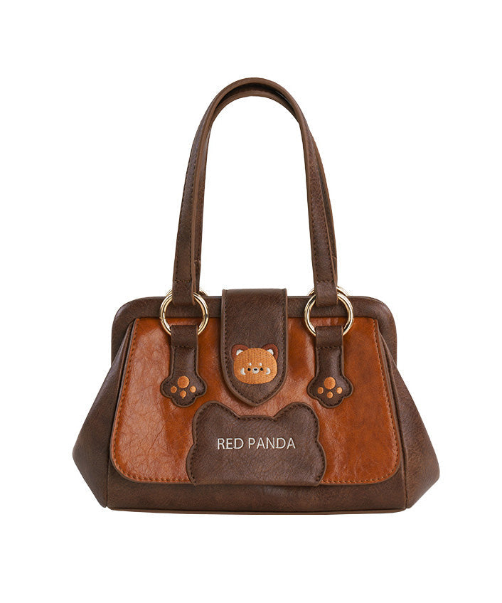 Durable CrossBody Faux Brown Leather Bag Cute FashionChic