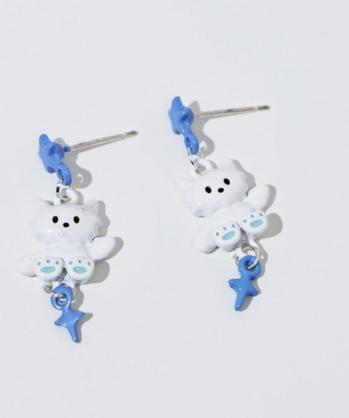Earrings Cute Drip Alloy Cat Glaze Drop Colorblock FashionChic